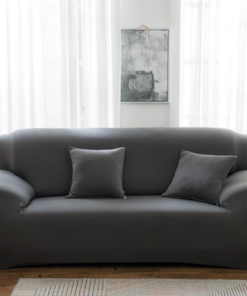 capa para sofá cinzento escuro